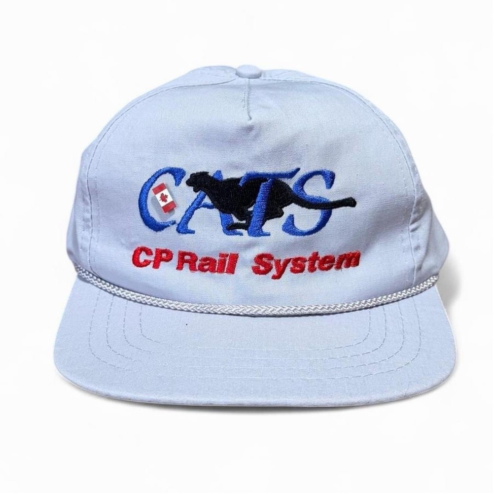 Vintage 90s CP Rail System CATS Train Workers Uniform Hat Baseball Cap OSFA